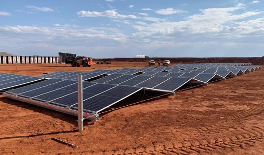 Solar farm in Porphyry