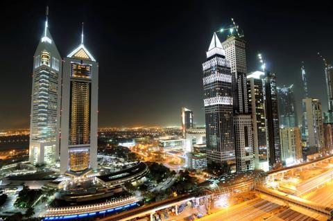Stock Image- Dubai at night