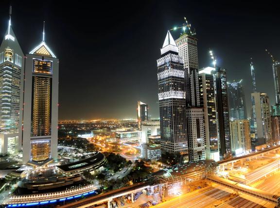 Stock Image- Dubai at night