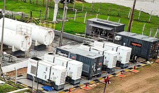 A primeira usina Aggreko 100% híbrida no Amazonas.