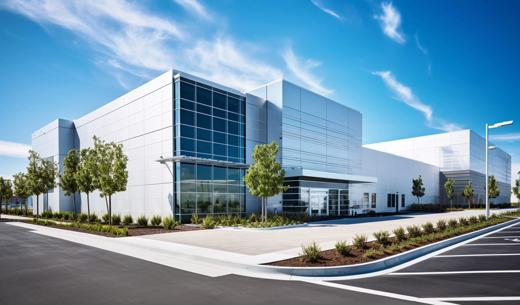 Silicon Valley Data Center A large modern industry building