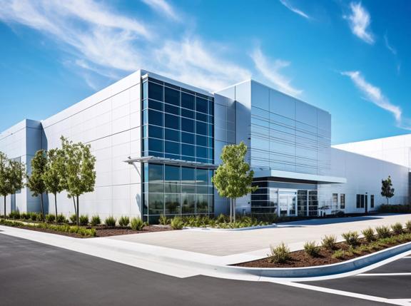 Silicon Valley Data Center A large modern industry building