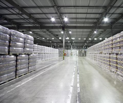 MOSCOW - MAY 31: Lot of packaged beer in warehouse in Ochakovo factory, on May 31, 2012 in Moscow, Russia. Ochakovo company was founded in 1978.