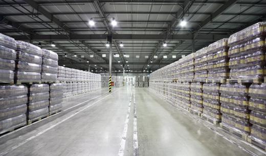 MOSCOW - MAY 31: Lot of packaged beer in warehouse in Ochakovo factory, on May 31, 2012 in Moscow, Russia. Ochakovo company was founded in 1978.