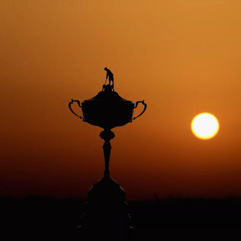 PARIS, FRANCE - OCTOBER 16:  The Ryder Cup trophy is pictured during the Ryder Cup trophy 2018 Year to Go event at Le Golf National on October 16, 2017 in Paris, France.  (Photo by Andrew Redington/Getty Images)