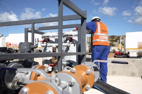 Aggreko technicians working on Mossel Bay project South Africa. 10 MW utility power.