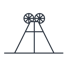 Icon of a mining headframe.