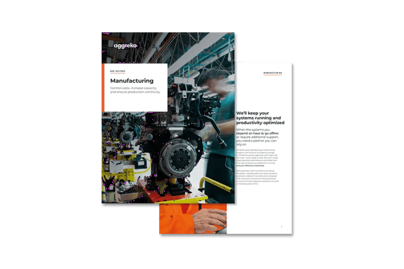 Manufacturing brochure cover.