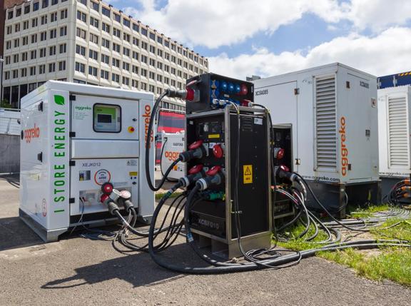 powering sustainable events at the sail GP British Grand Prix in Plymouth UK., 2021