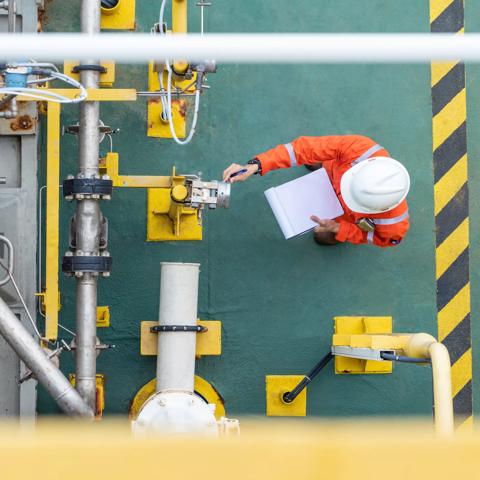 Petrochemische stroom en koeling tijdens onderhoud