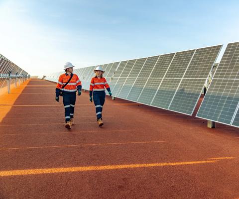 Solar farm for a mine site