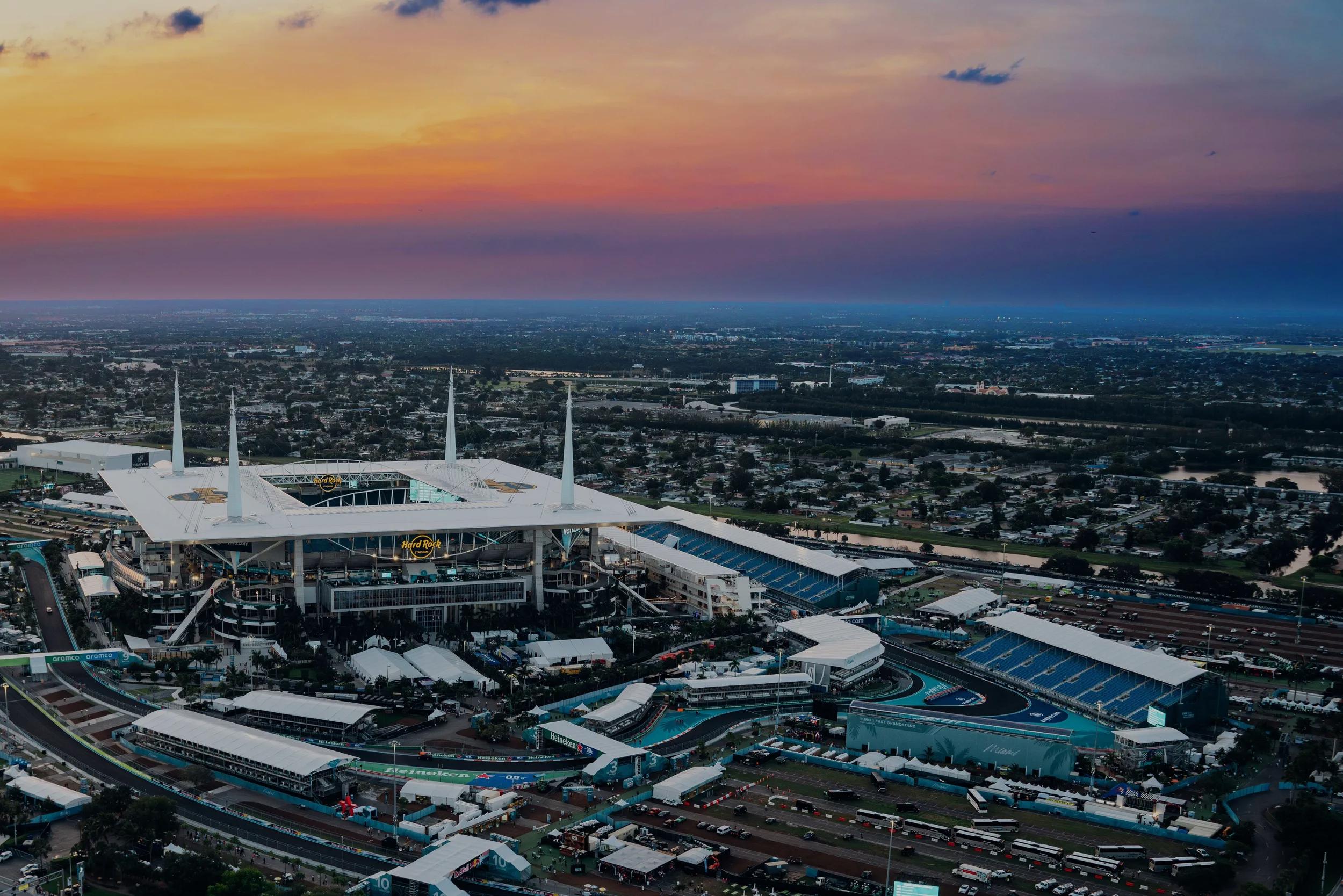 View of an F1 race track