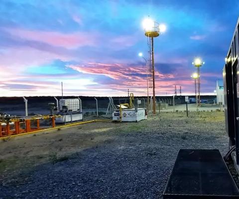 Picturesque shot of Aggreko fleet