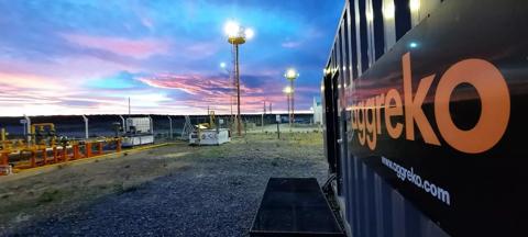 Picturesque shot of Aggreko fleet
