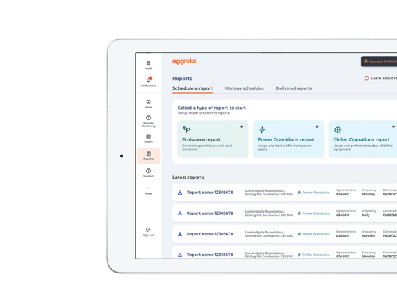 Aggreko Connect Ipad mockup