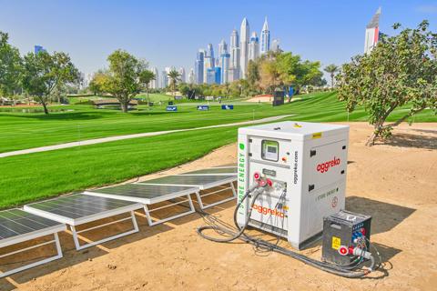 using battery power to reduce the costs and emissions at a major sporting event