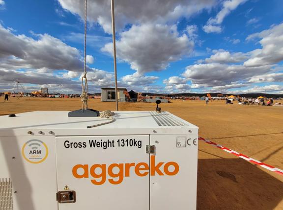 Aggreko generators powering outback music festival in Broken Hill, NSW, Australia