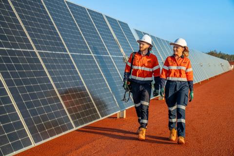 Solar farm for a mine site