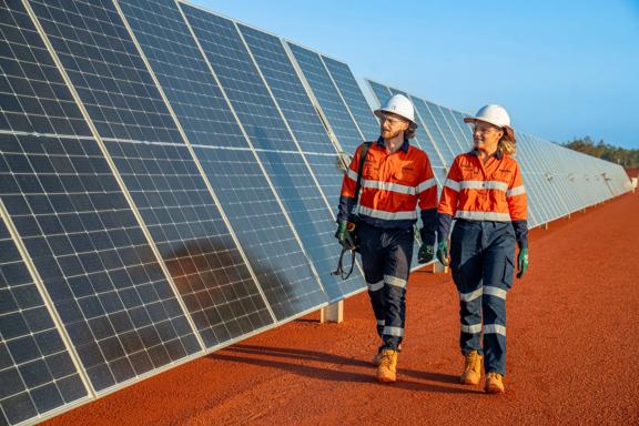 Solar farm for a mine site