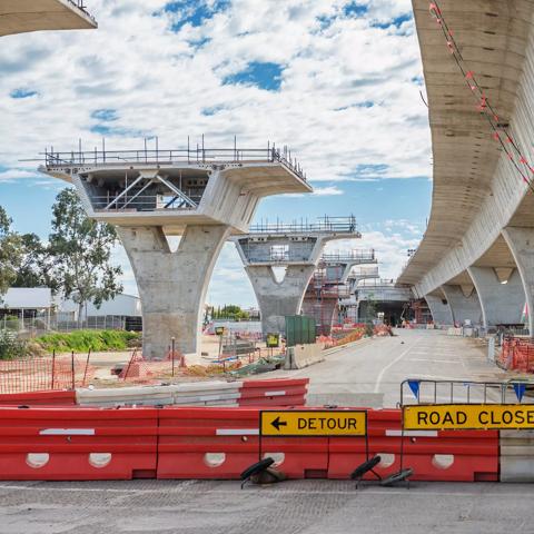 Freeway road rail construction