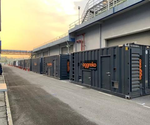 Aggreko's generator on golden hour