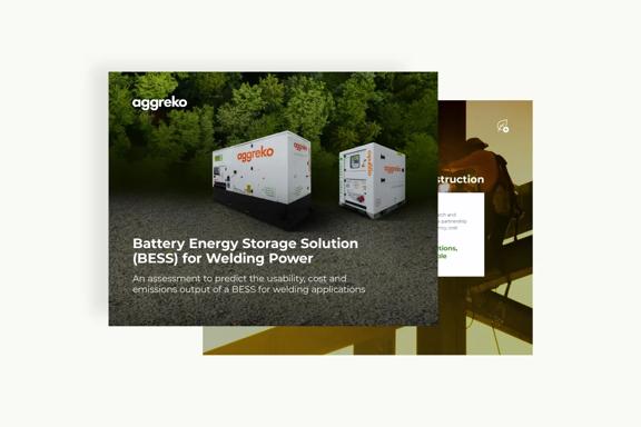 Snapshot preview of Aggreko's BESS for Welding Power Flyer