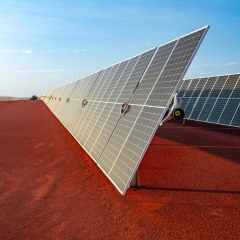 Solar farm for a mine site