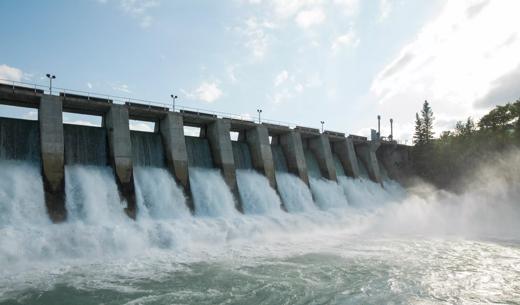 Powering a hydro dam build