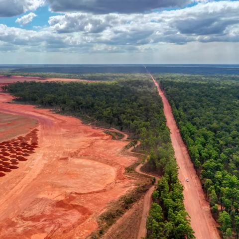 road going north from Weipa in Cape York Australia