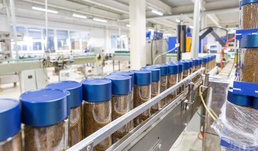 Stock image - coffee production line