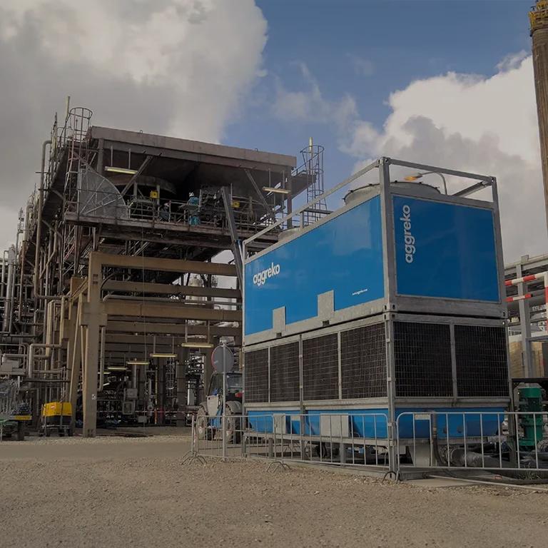 Industrial water-cooled chiller rental