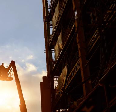 Construction site hybrid power generation