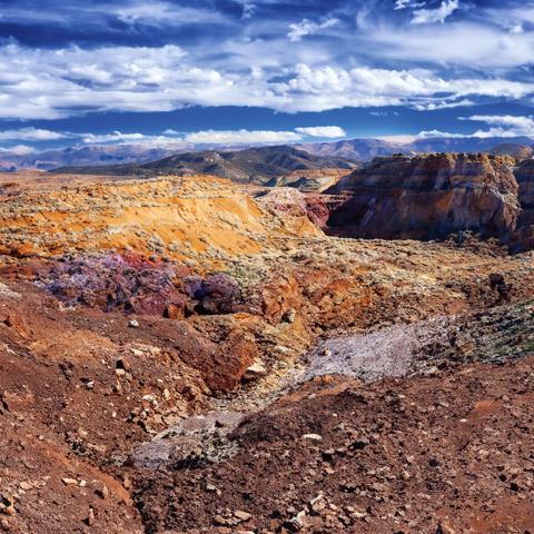 In the mountains of Ruth, NV near the copper mine