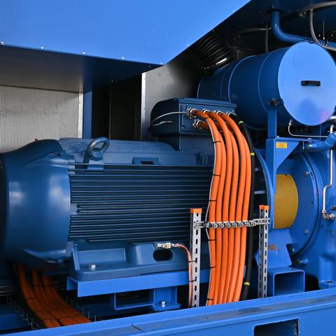 Aggreko compressors close up