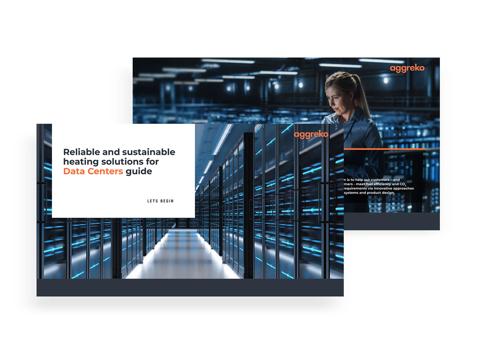 Cover of the brochure for Aggreko's data center heating solutions