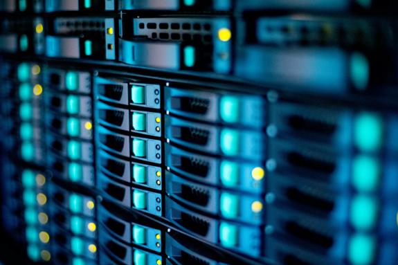 Extreme Close-up of Supercomputer.