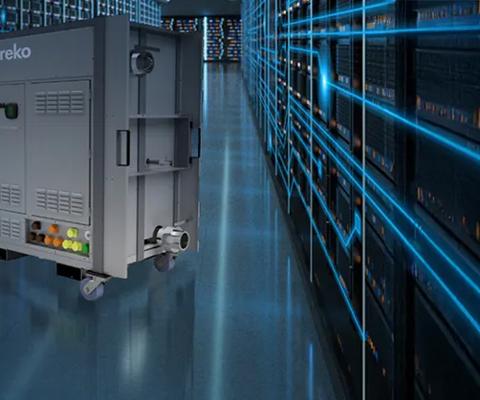 Tablet hero image for liquid-cooled load banks landing page