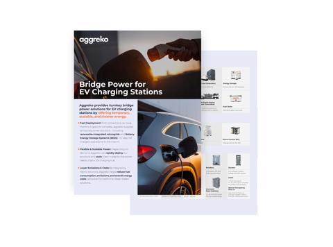 cover of the flyer for EV charging stations