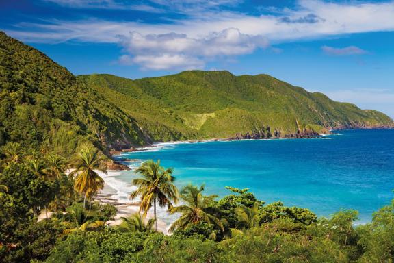 panoramic view of Carambola Beach St.Croix US Virgin Islands